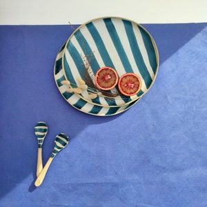 Large artisanal ceramic marinière dish image 2