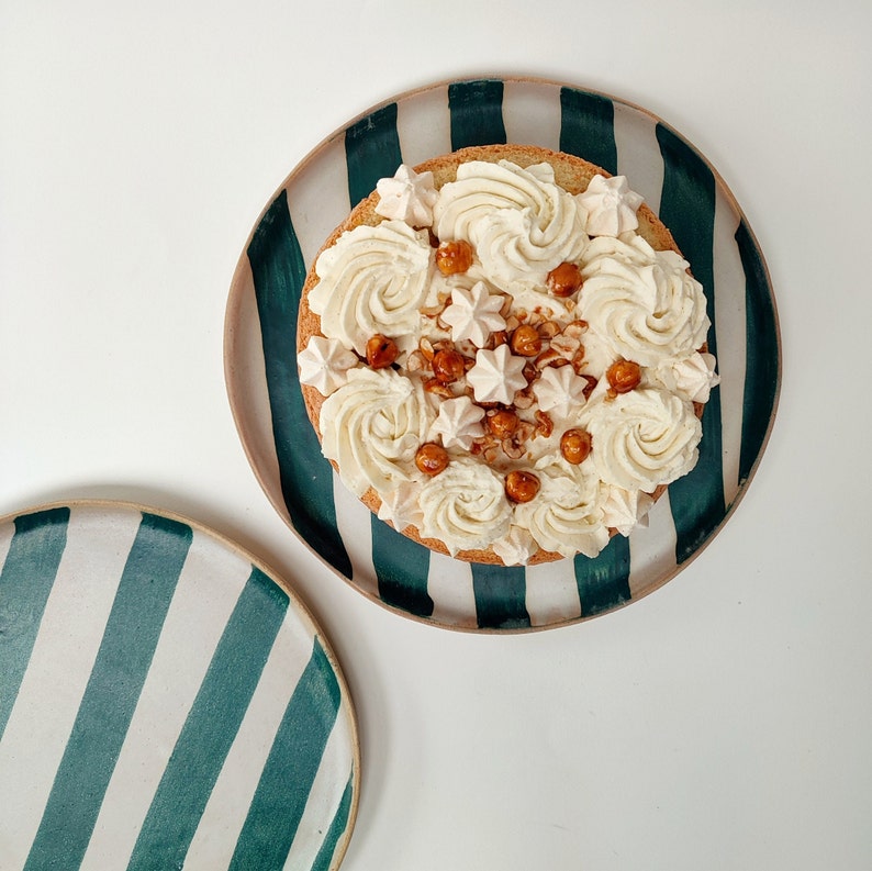 Large artisanal ceramic marinière dish image 5