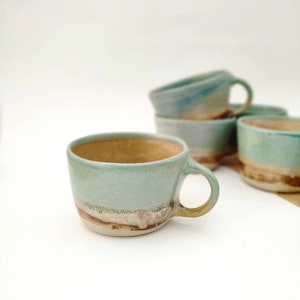 Handcrafted ceramic landscape mug