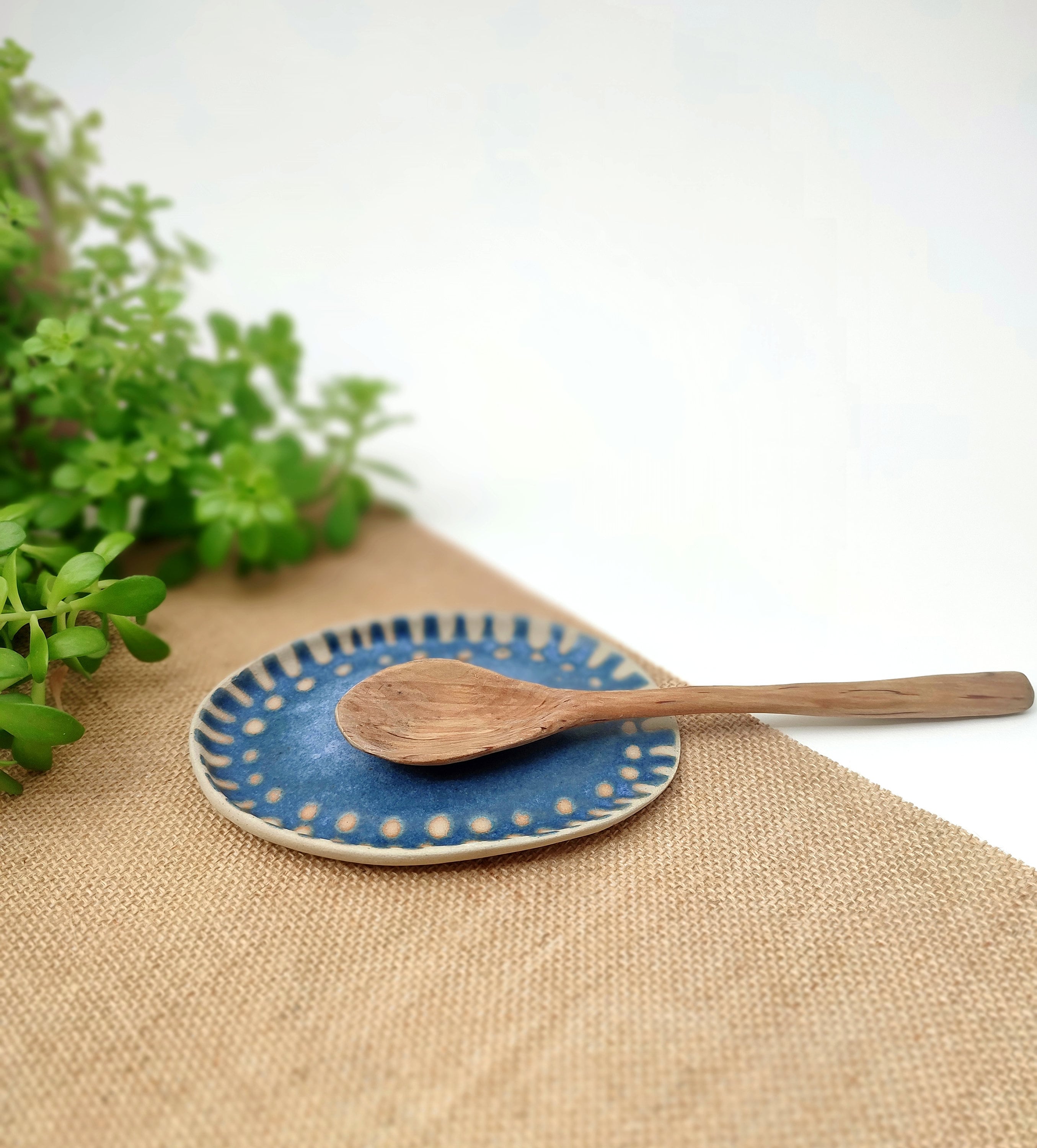 HONZUEN Repose Cuillère Cuisine Ceramique,Repose Ustensiles de