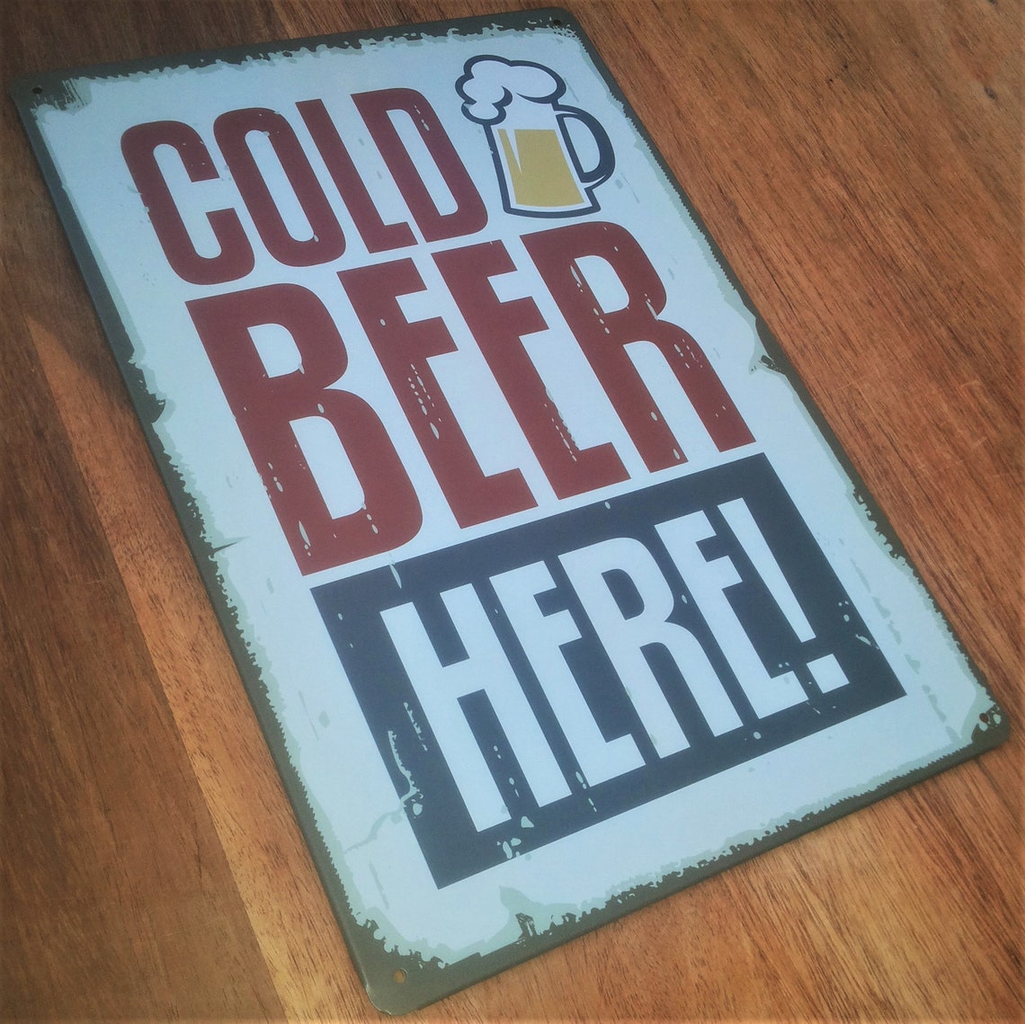 Cold Beer Here Metal plaque tin sign 20x30 cm for home bar Etsy