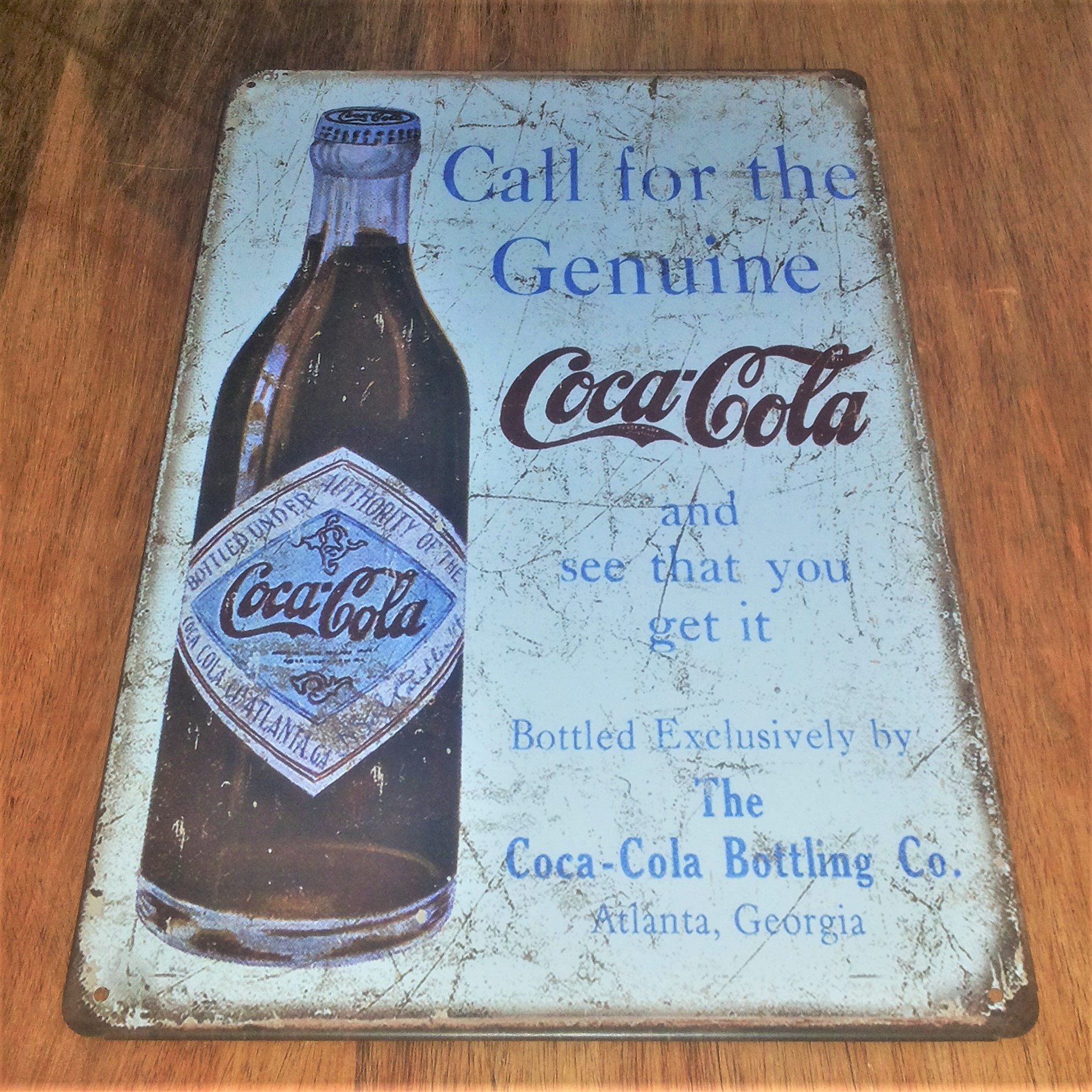 Llama a la Coca-Cola genuina placa de metal 20x30 cm | Etsy