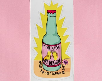Beer bottle punk sticker - sticker for laptop