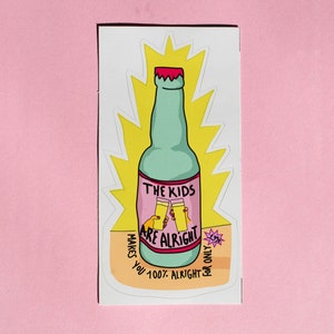 Beer bottle punk sticker - sticker for laptop