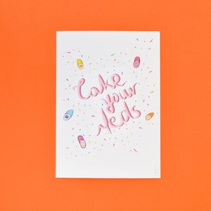 Take your meds self care print - mental health poster