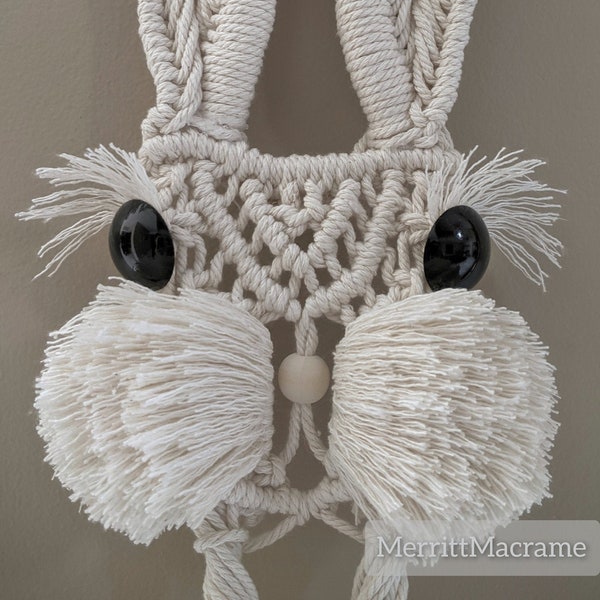 Macrame Bunny Rabbit Tutorial Pattern in ENGLISH - intermediate/advanced