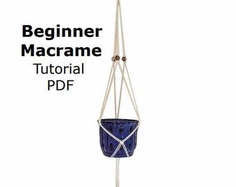 DIY Makramee Pflanzenhänger Muster: Anfänger Tutorial (PDF-Muster)