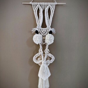 Macrame Bunny Rabbit Tutorial Pattern in ENGLISH intermediate/advanced image 2