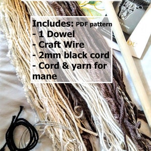 DIY Macrame HORSE KIT farm decor, barn, rustic, cowboy, Bobbiny cord image 4