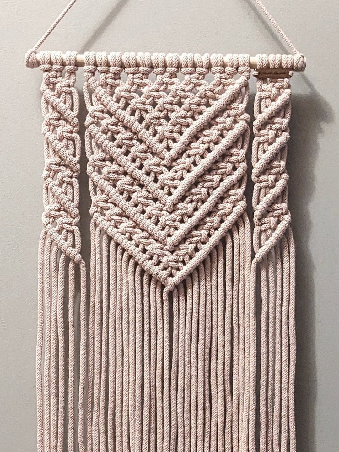 Macrame Tutorial Pattern in ENGLISH, Medium Size Wall Hanging, Beginner ...