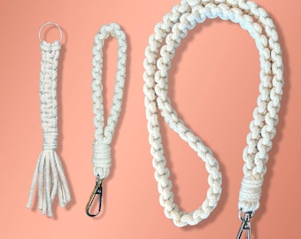3 Macrame Patterns: Keychain, Wristlet, Lanyard (PDF Pattern)