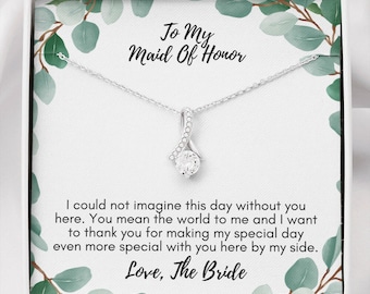 Maid Of Honor Gift | Alluring Necklace-To My MOH I Could Not Imagine This… | Wedding Day Jewlery | Maid Of Honor Necklace | Maid Of Honour