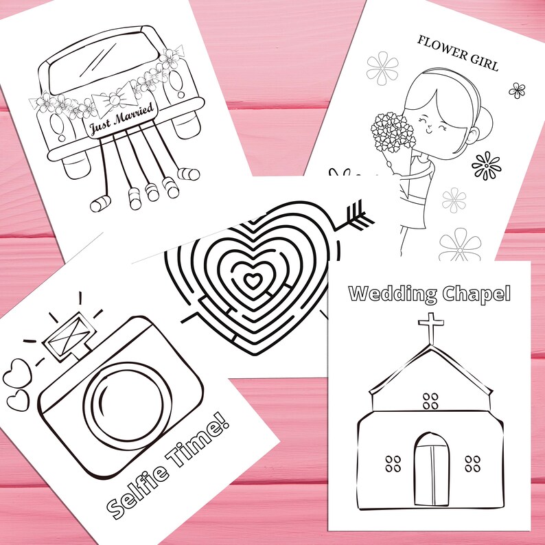 Printable Coloring Pages for Wedding Reception Includes 15 - Etsy