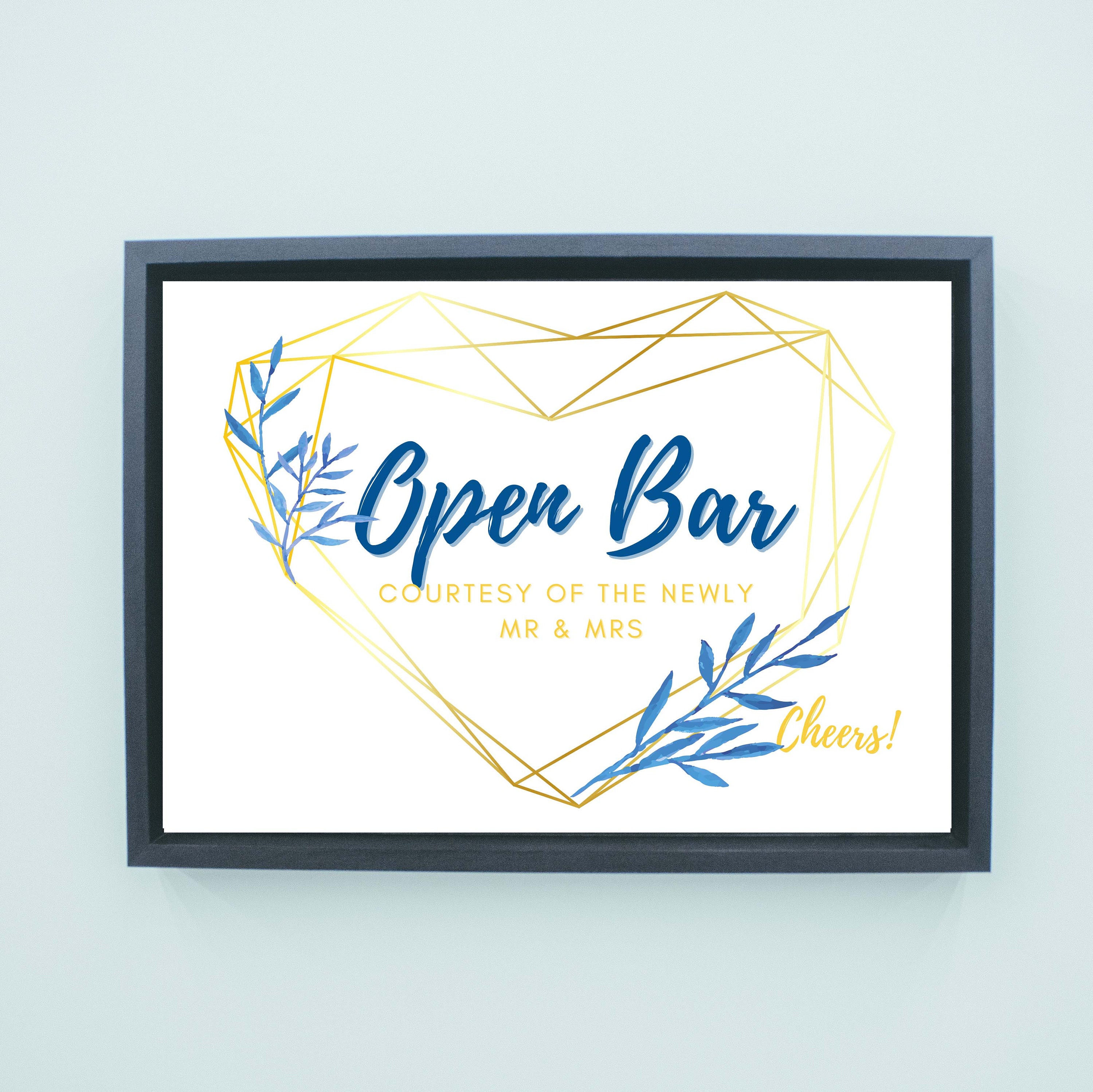 Open Bar Sign Wedding Bar Sign Digital Download Wedding Sign Open Bar Wedding Signs Wedding