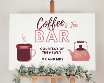 Coffee Bar | Tea Bar | Digital Download | Printable Signs | Wedding Signs | Food Bar Sign | Food Table Signs | Wedding Decor  JPEG, PNG, PDF