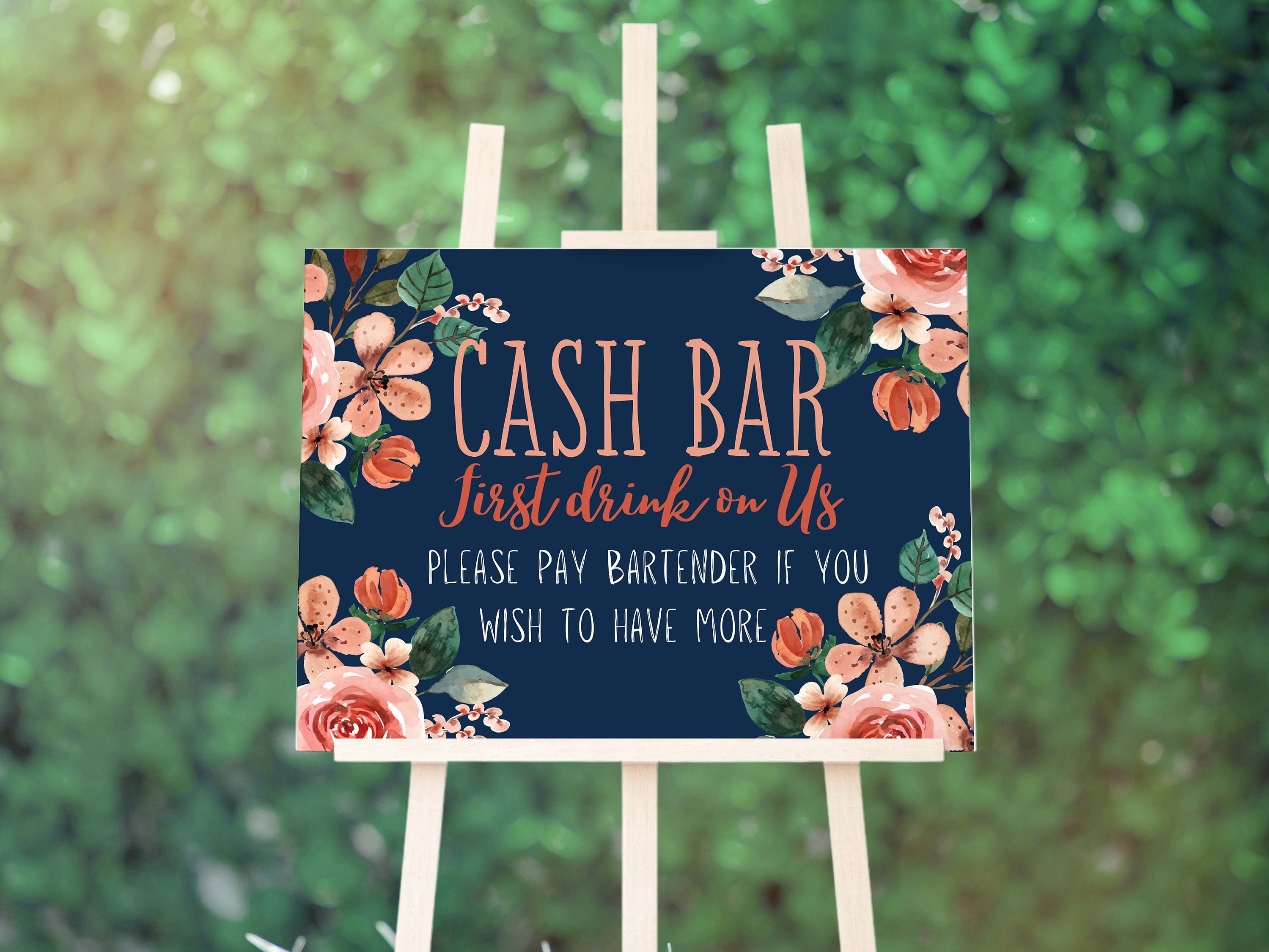 Cash Bar Sign Wedding Signs Bar Signs Wedding Signage Cash Bar Weddings