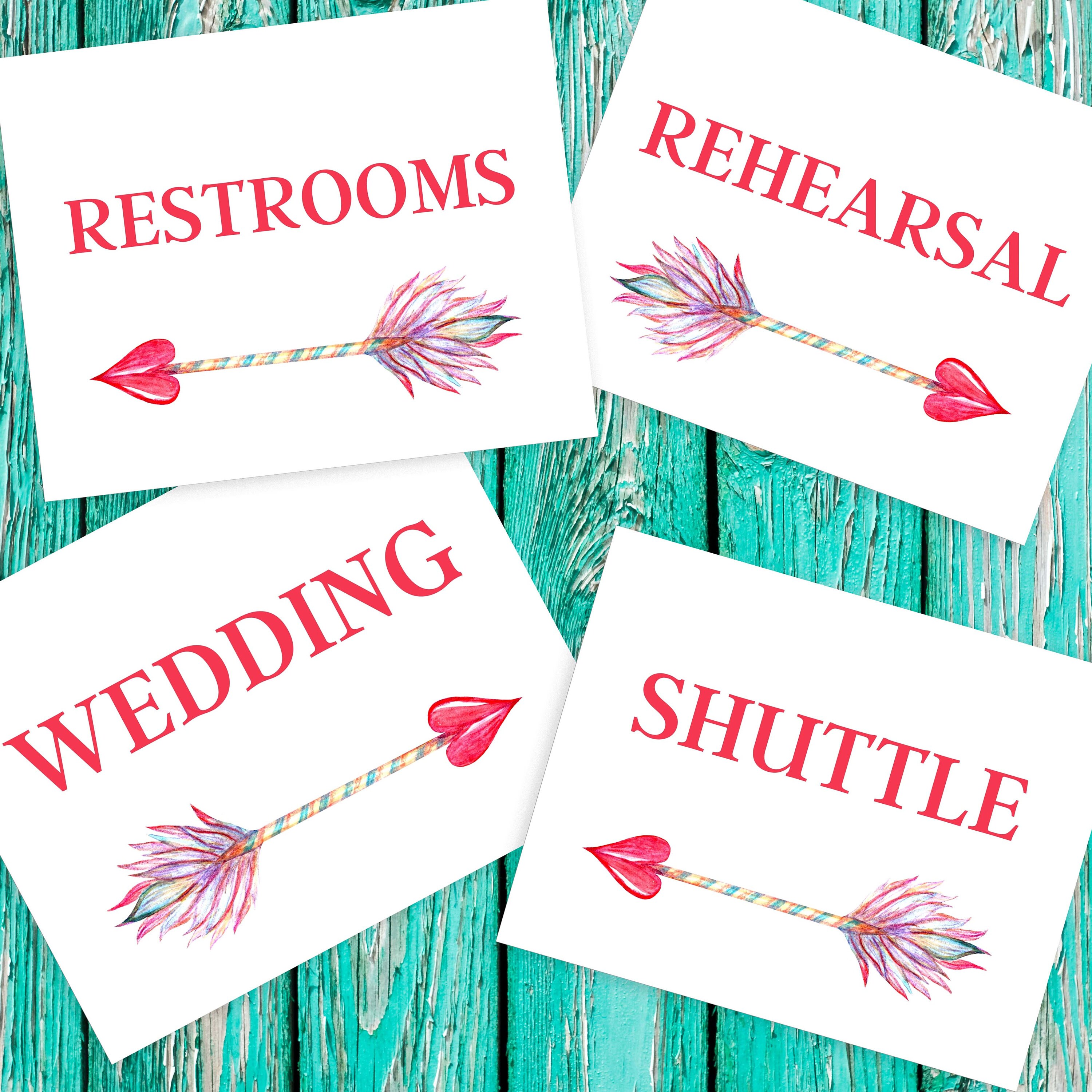 Directional Signs Wedding Signs Wedding Signage Printable Signs Digital ...