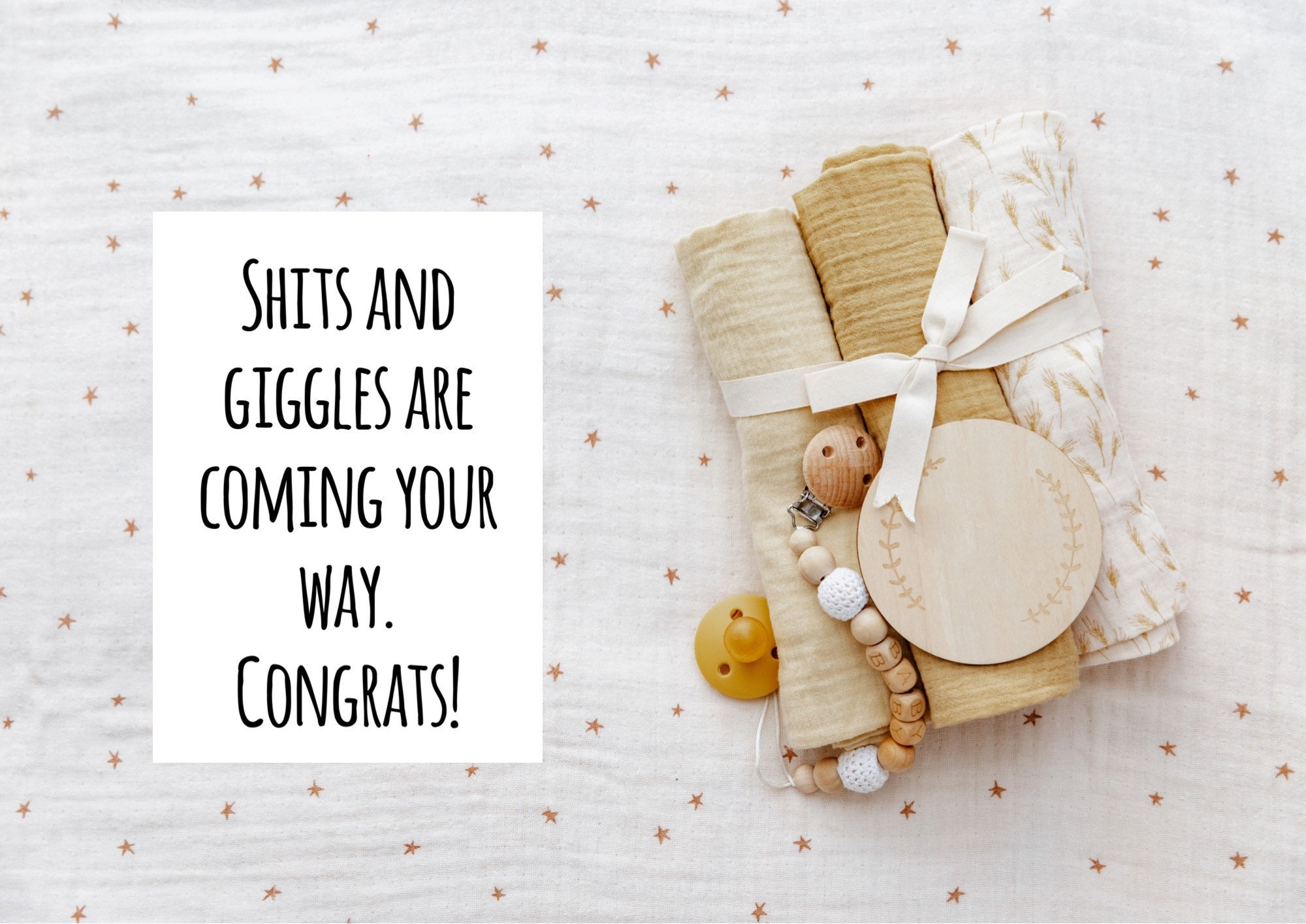 New Baby Cardshits and Giggles Are Coming Your Way, New Baby Card, New