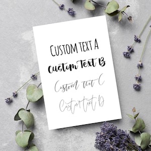 Custom Card- Choose your font!