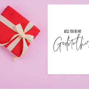 Tarjetas hechas a mano estilo boho "Will you be my Godmother/Godfather"