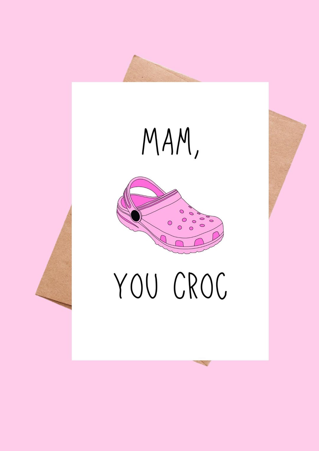 Mum, You Croc, Mother's Day Card, Funny Mothers Day Card, Handmade ...