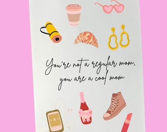 Tarjeta para el Día de la Madre: Cita de Chicas Pesadas, Humor Millennial, Diseño Irlandés