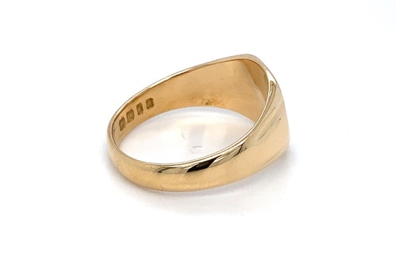 18ct Gold Signet Ring - Solid gold Mens Signet Ri… - image 6