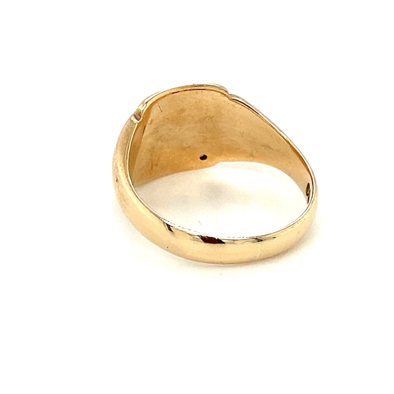 18ct Gold Signet Ring - Solid gold Mens Signet Ri… - image 9