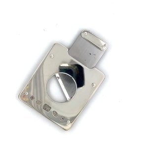 Solid Silver Square Cigar Cutter Single blade guillotine style image 7