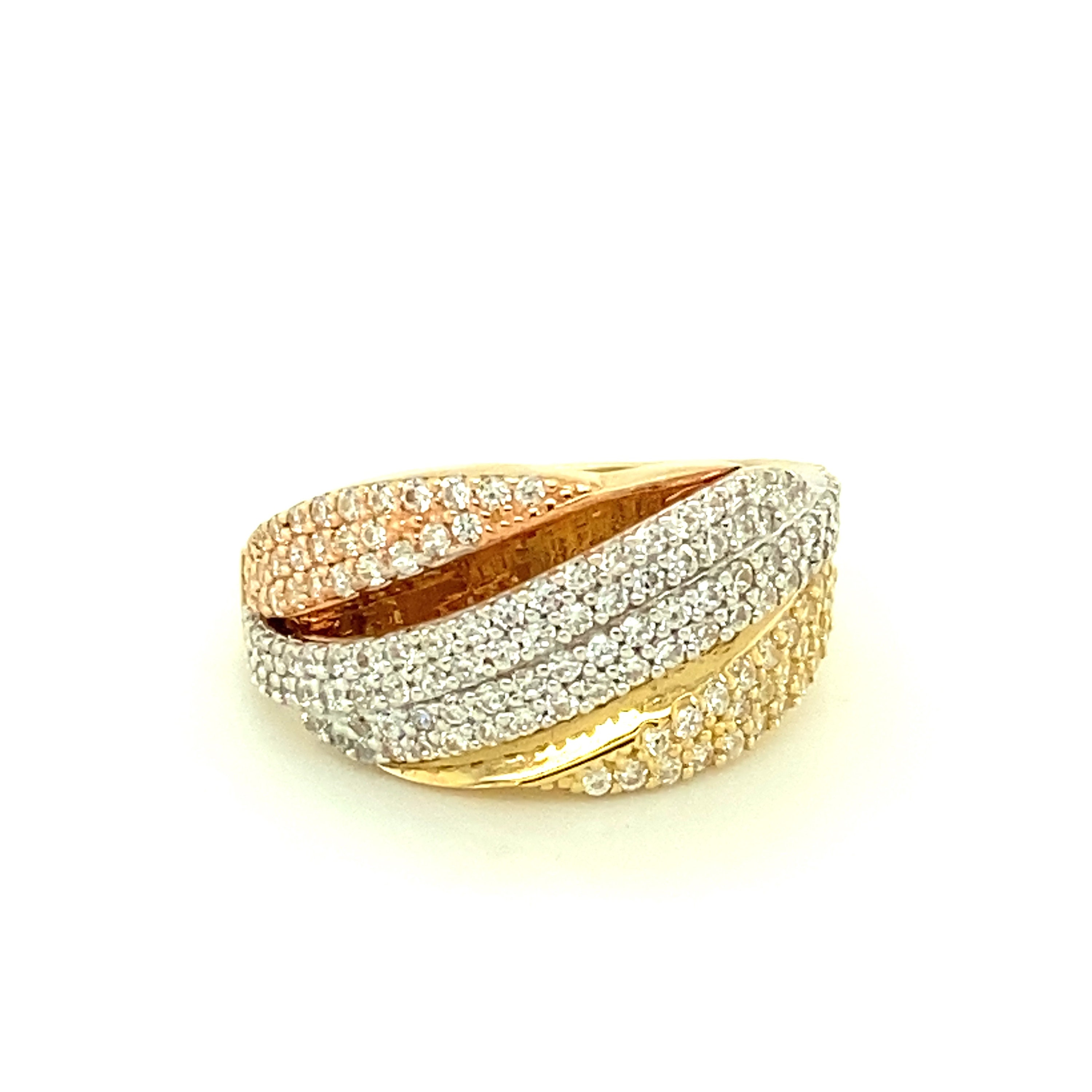 Three colour hotsell gold ring