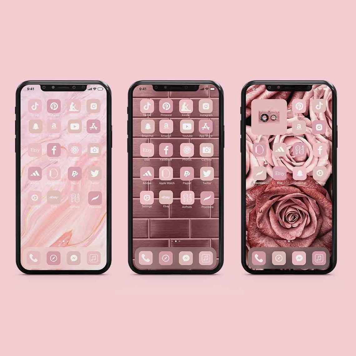 IOS 14 App Icons Pink Cute Aesthetic Pink Pastel Widgets