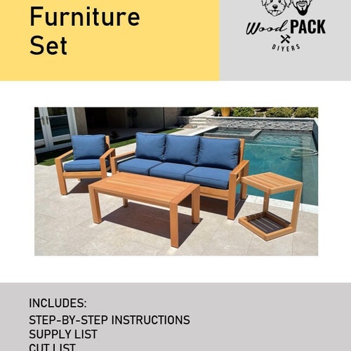 Patio Furniture Set Build Plans Etsy