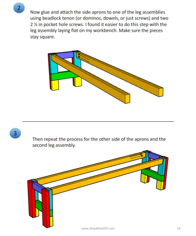 Outdoor Table and Bench Build Plan Etsy