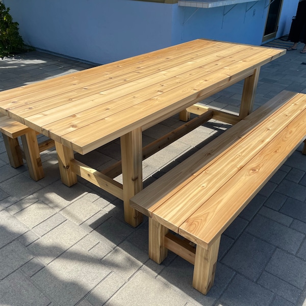 Outdoor Table and Bench Build Plan