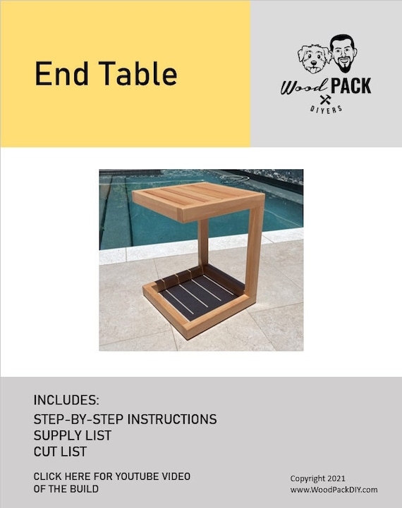 End Table Build Plan Etsy