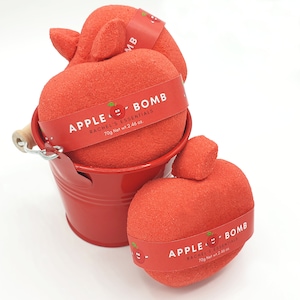 Apple Bath Bomb, Bath Bomb, Handmade Vegan Bath Bombs,Bath Fizz Gift set,Vegan Gift,Natural Bath Bombs