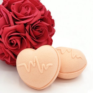 Personalized Heart Bath Bomb: Custom Wedding Gift with Lemon and Lime Scent & Tissue Wrap for Couples