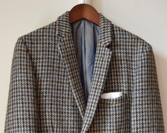 90s Irish Tweed Jacket 42 L John Hanly Houndstooth Plaid Men s Wool Vintage Sport Coat Large Short Etsy Singapore