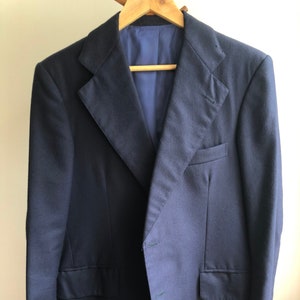 Custom 1970s blue sports coat size 40R