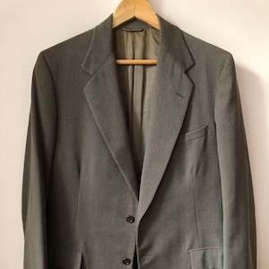 Daks 1970s pure wool green coat with red windowpane size 38 long