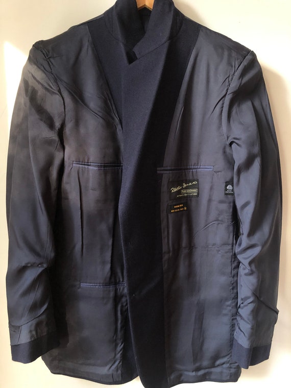 Fletcher Jones 1990s pure wool navy blazer size 4… - image 6