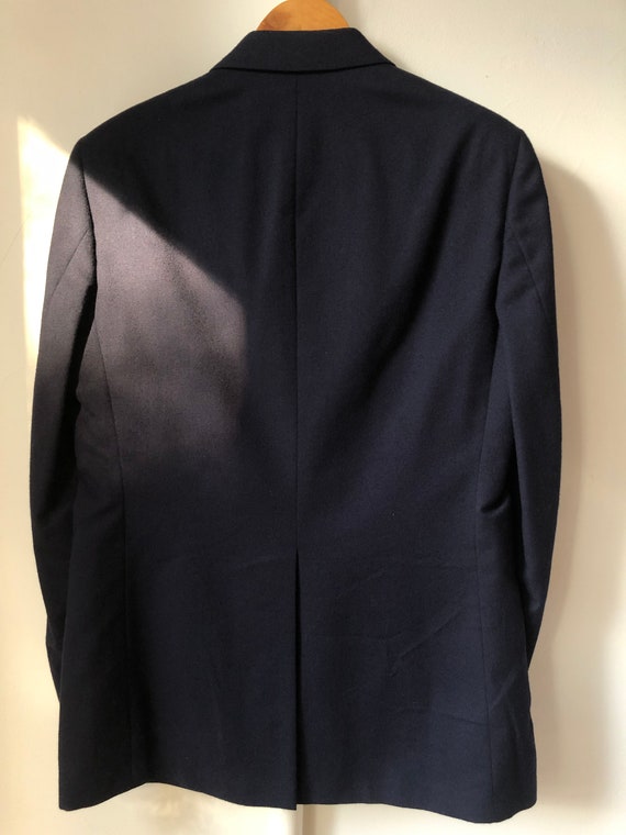 Fletcher Jones 1990s pure wool navy blazer size 4… - image 5