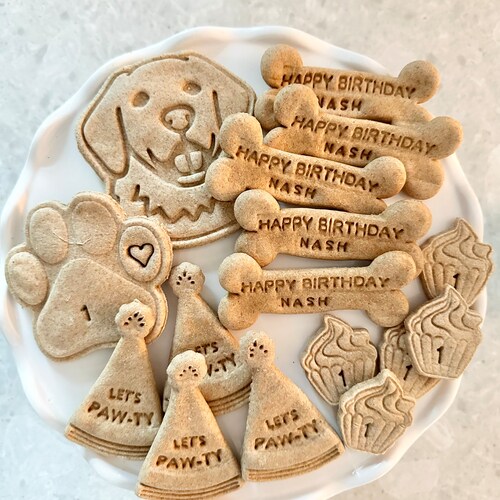 Happy Birthday Treat Set Birthday Dog Personalized Dog Etsy