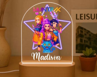 Personalized K-POP Night Light – Demon Hunter, Anime Fan Gift