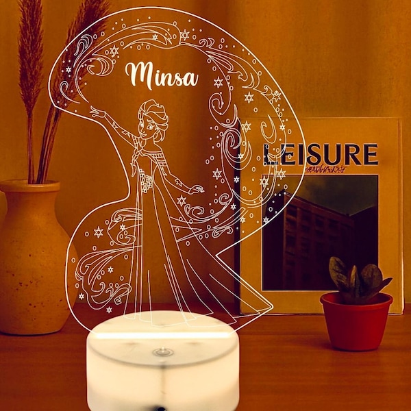 Lámpara de noche LED personalizada de Frozen - Lámpara de noche multicolor