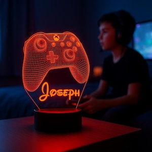 Gepersonaliseerde gamercontroller-nachtlampje: veelkleurige led-nachtlamp