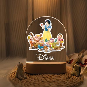 Personalized Snow White Night Light: Kids Nursery Decor