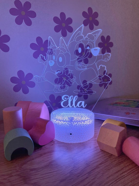 Lampe de nuit acrylique personnalisée, cadeau naissance bébé, cadeau  baptême, chambre enfant, cadeau anniversaire, lampe de chevet -  France
