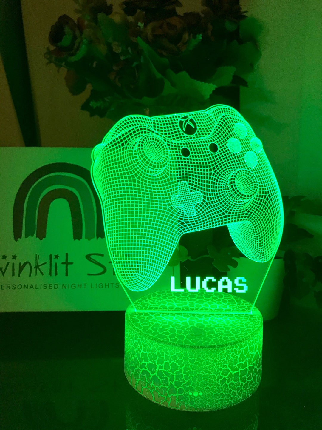 Personalised GAMER CONTROLLER Night Light Best for Gaming Room Perfect