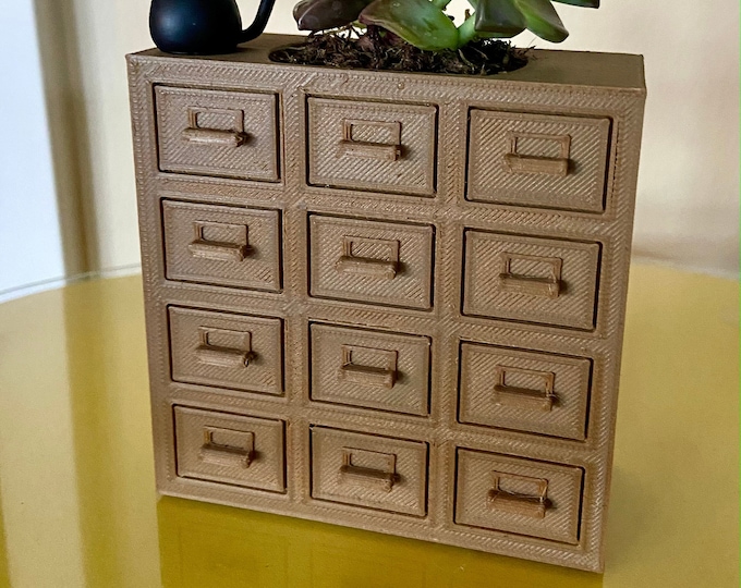 Authentic Vintage 1960s Library Card Catalog by Brodart 60 Drawer